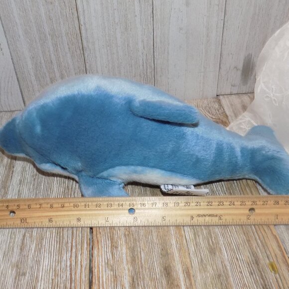 Russ YOMIKO CLASSICS Plush BLUE & WHITE Stuffed DOLPHIN  STUFFED ANIMAL * - Picture 4 of 9